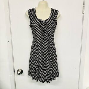 90s Vintage floral navy dress Fits Small sleeveless Tie back Ditzy print casual